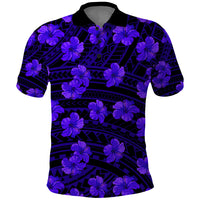 Polynesian Pride Hawaii Style With Hibiscus Polo Shirt Blue - Wonder Print Shop