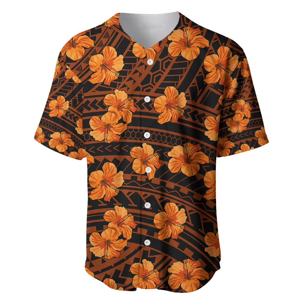 Polynesian Pride Hawaii Style With Hibiscus Baseball Jersey Gold LT9 - Wonder Print Shop