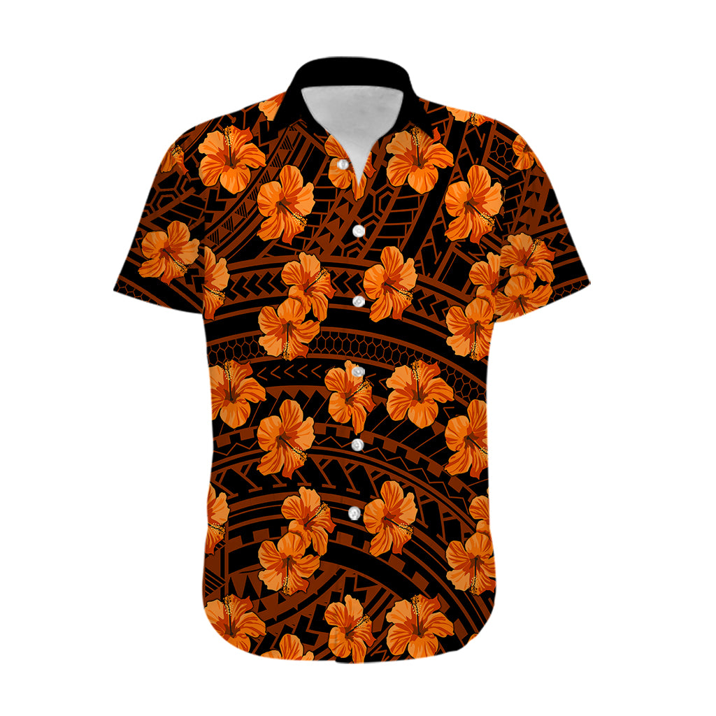 Polynesian Pride Hawaii Style With Hibiscus Hawaiian Shirt Gold - Wonder Print Shop