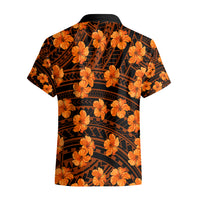 Polynesian Pride Hawaii Style With Hibiscus Hawaiian Shirt Gold - Wonder Print Shop