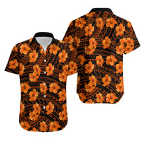 Polynesian Pride Hawaii Style With Hibiscus Hawaiian Shirt Gold - Wonder Print Shop