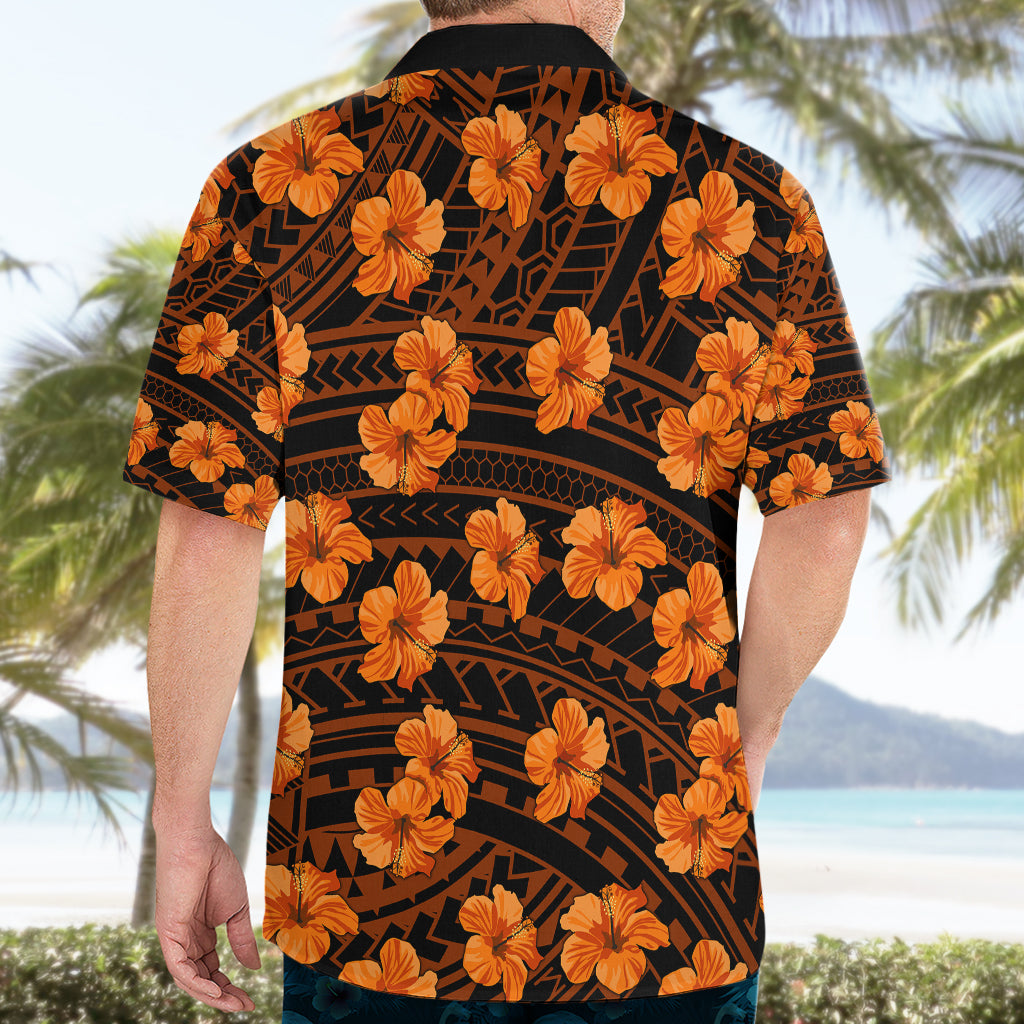 Polynesian Pride Hawaii Style With Hibiscus Hawaiian Shirt Gold - Wonder Print Shop