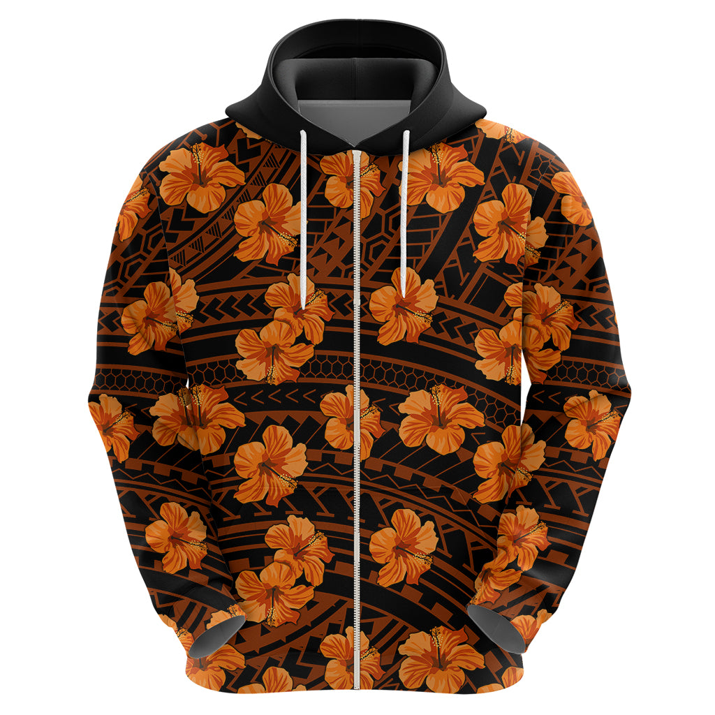 Polynesian Pride Hawaii Style With Hibiscus Hoodie Gold - Wonder Print Shop
