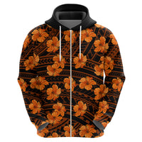 Polynesian Pride Hawaii Style With Hibiscus Hoodie Gold - Wonder Print Shop