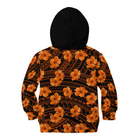 Polynesian Pride Hawaii Style With Hibiscus Kid Hoodie Gold - Wonder Print Shop