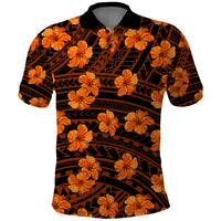 Polynesian Pride Hawaii Style With Hibiscus Polo Shirt Gold - Wonder Print Shop