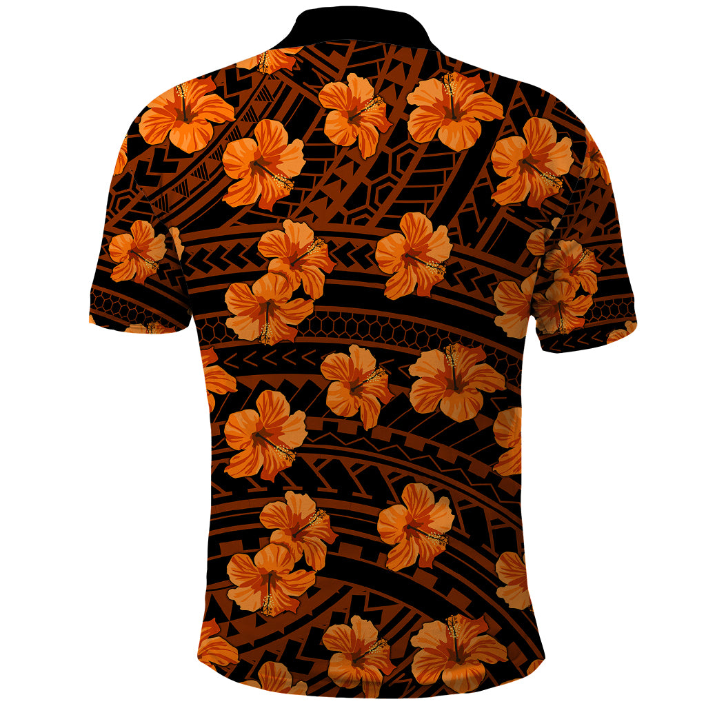 Polynesian Pride Hawaii Style With Hibiscus Polo Shirt Gold - Wonder Print Shop
