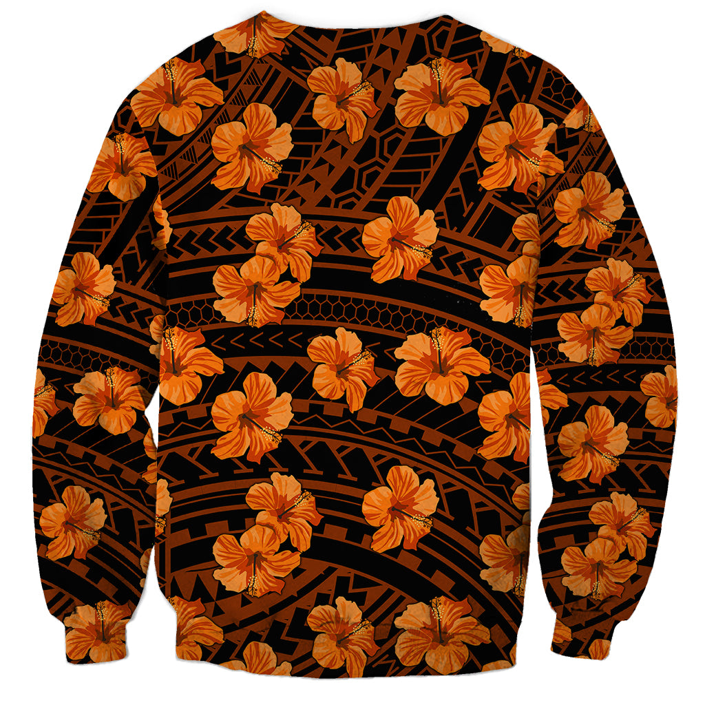Polynesian Pride Hawaii Style With Hibiscus Sweatshirt Gold - Wonder Print Shop