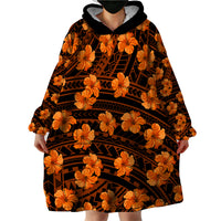 Polynesian Pride Hawaii Style With Hibiscus Wearable Blanket Hoodie Gold - Wonder Print Shop