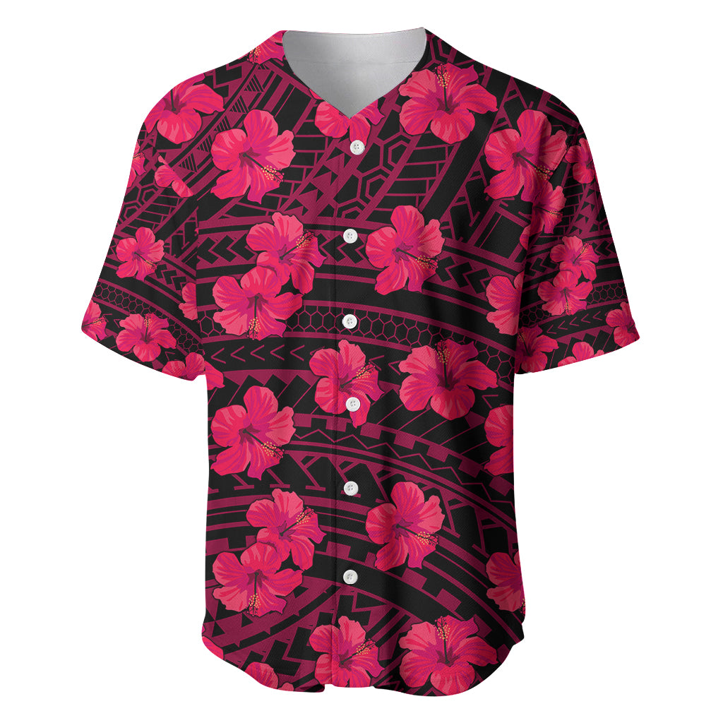 Polynesian Pride Hawaii Style With Hibiscus Baseball Jersey Pink LT9 - Wonder Print Shop