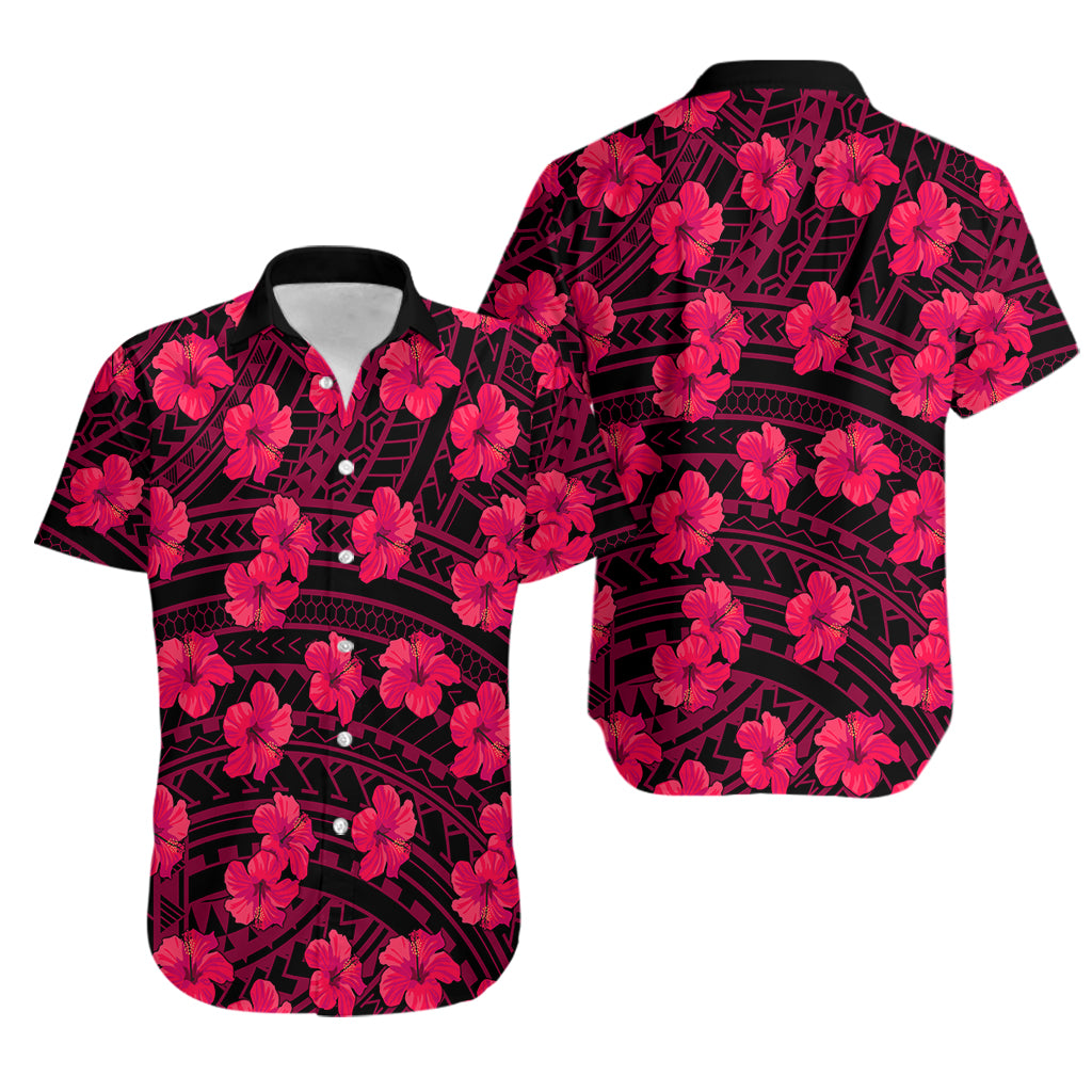 Polynesian Pride Hawaii Style With Hibiscus Hawaiian Shirt Pink - Wonder Print Shop