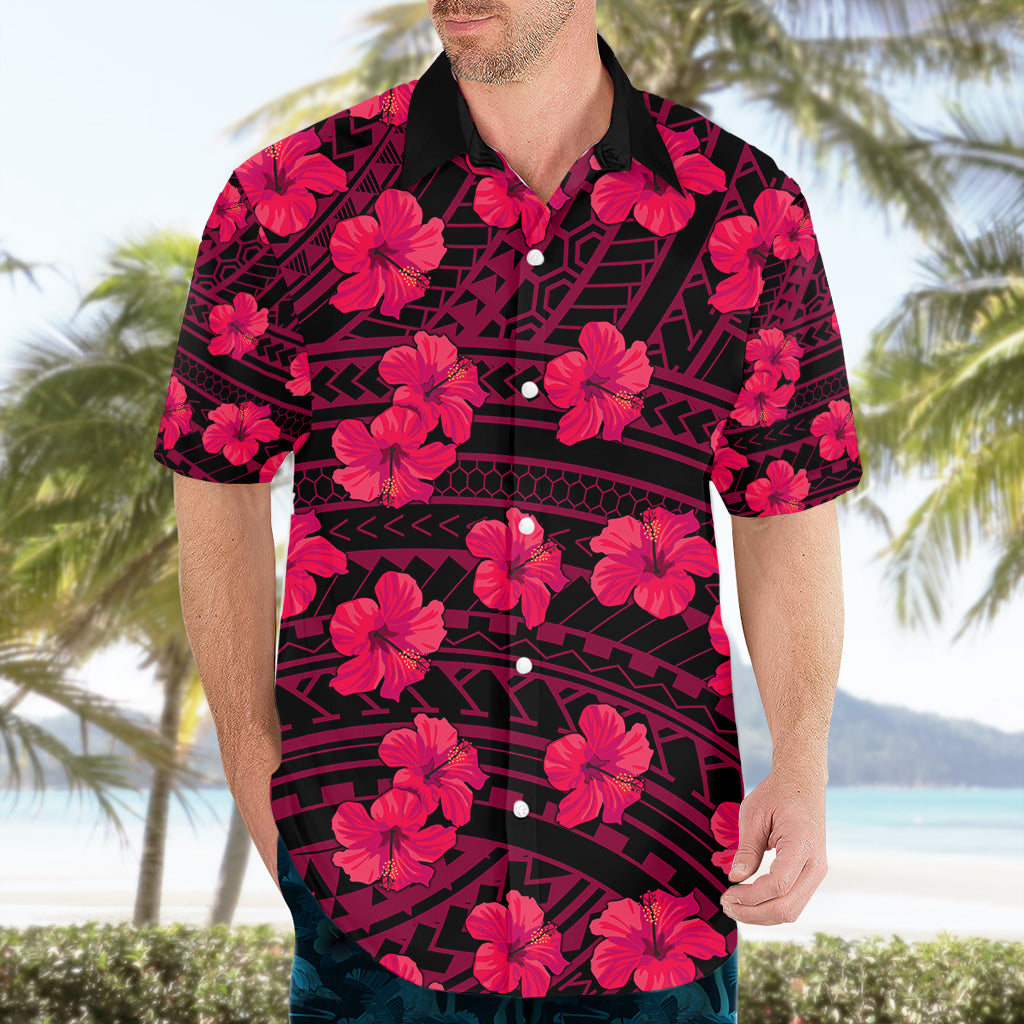 Polynesian Pride Hawaii Style With Hibiscus Hawaiian Shirt Pink - Wonder Print Shop