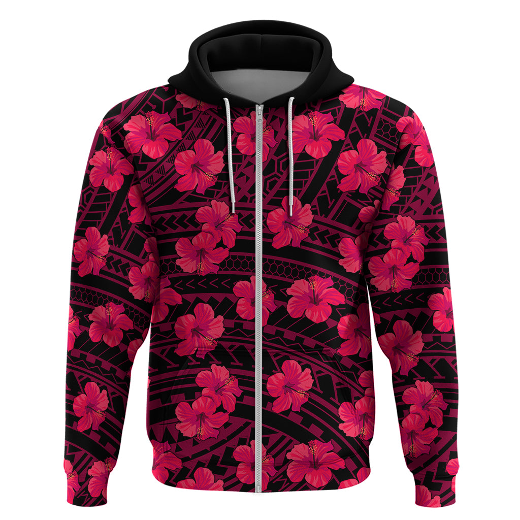 Polynesian Pride Hawaii Style With Hibiscus Hoodie Pink - Wonder Print Shop