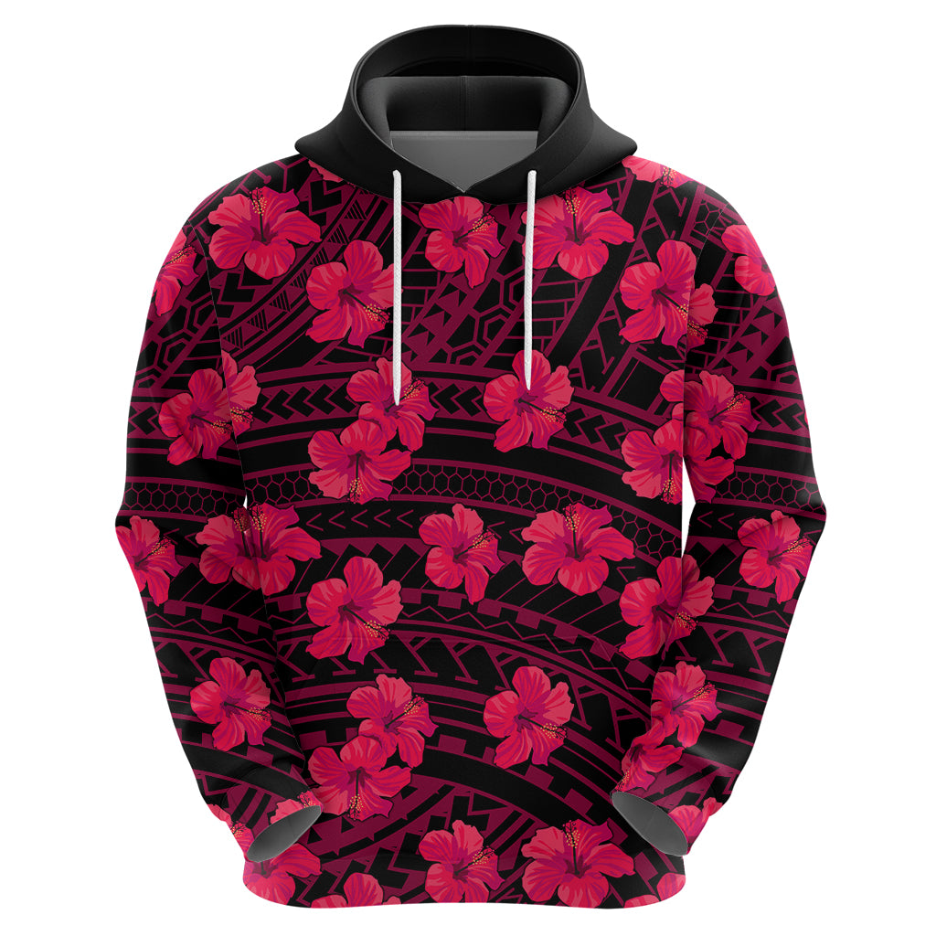 Polynesian Pride Hawaii Style With Hibiscus Hoodie Pink - Wonder Print Shop