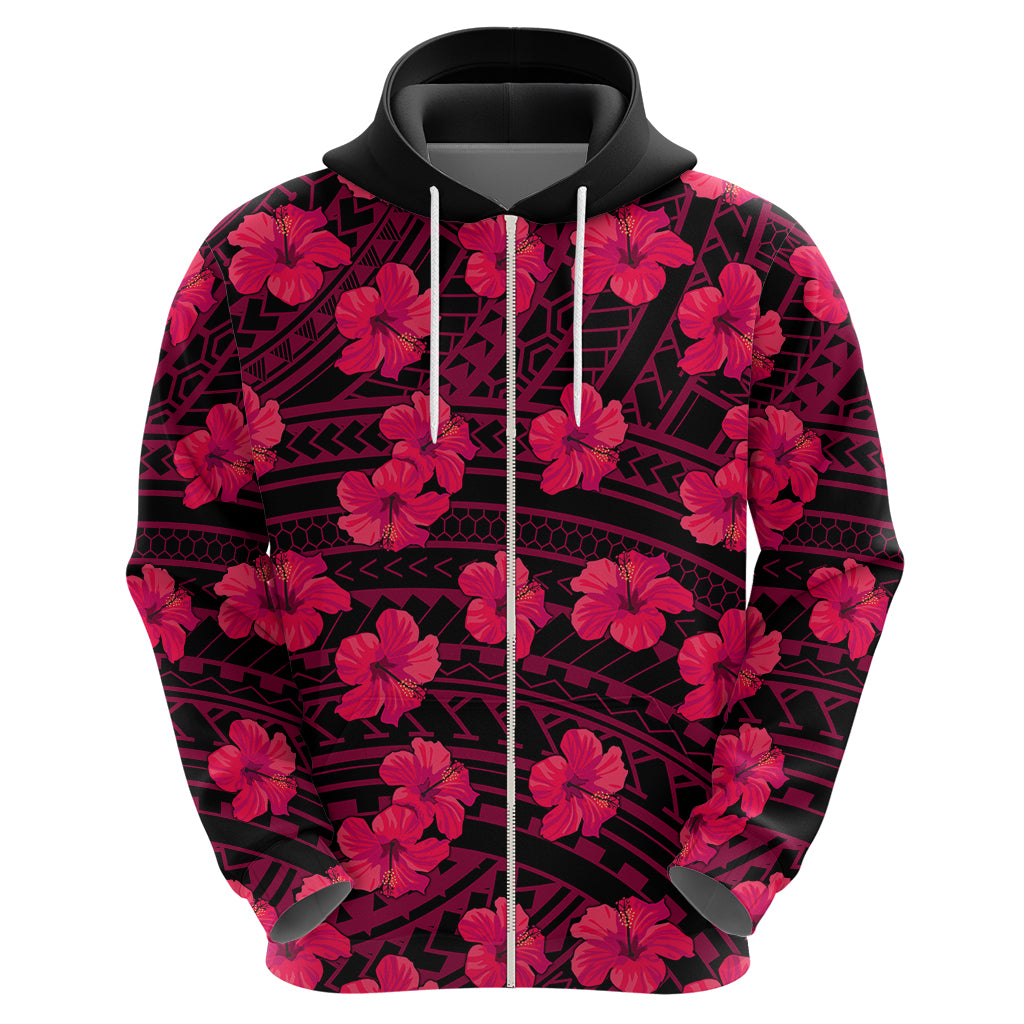 Polynesian Pride Hawaii Style With Hibiscus Hoodie Pink - Wonder Print Shop