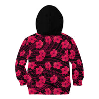 Polynesian Pride Hawaii Style With Hibiscus Kid Hoodie Pink - Wonder Print Shop