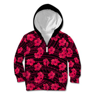 Polynesian Pride Hawaii Style With Hibiscus Kid Hoodie Pink - Wonder Print Shop