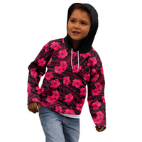 Polynesian Pride Hawaii Style With Hibiscus Kid Hoodie Pink - Wonder Print Shop