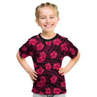 Polynesian Pride Hawaii Style With Hibiscus Kid T Shirt Pink - Wonder Print Shop