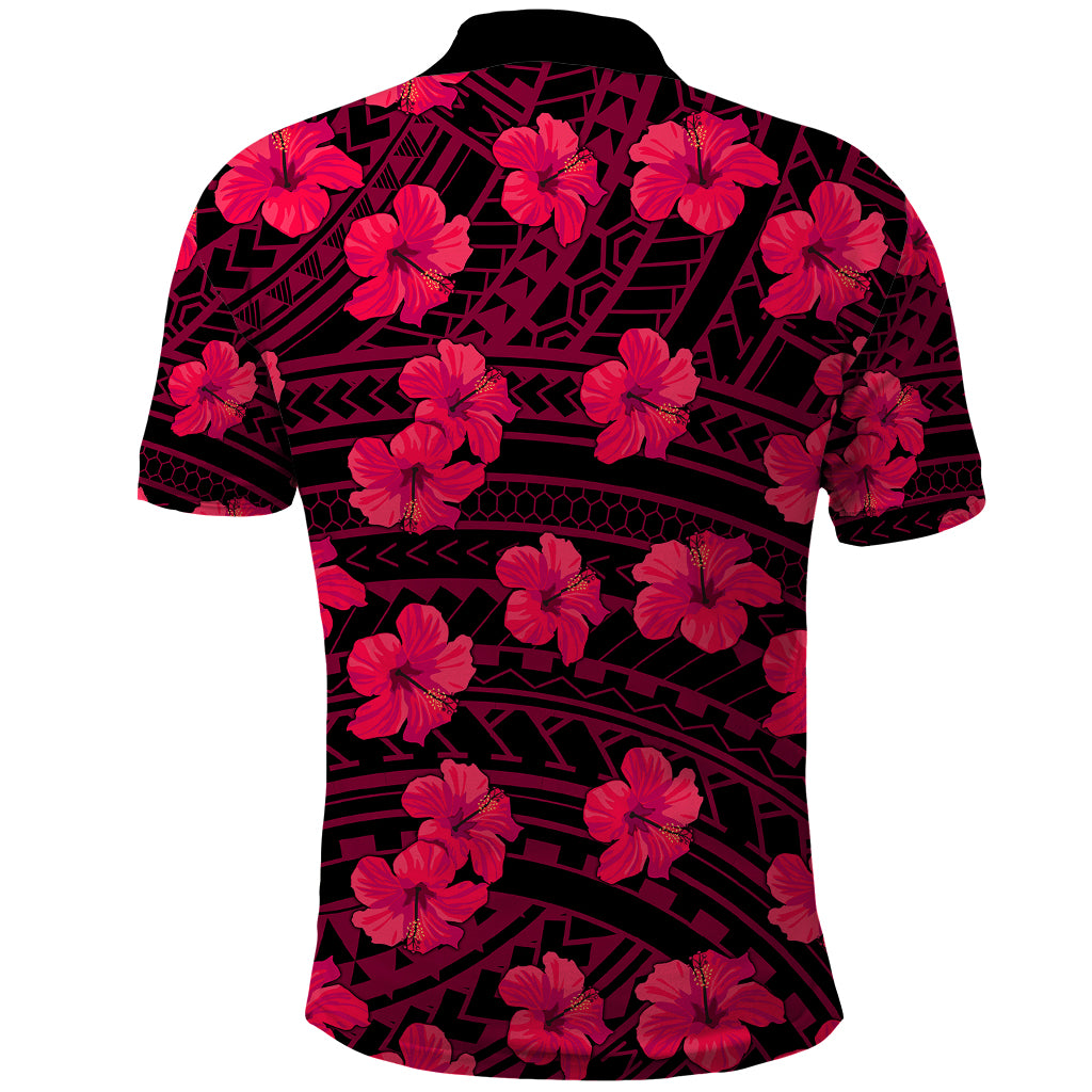 Polynesian Pride Hawaii Style With Hibiscus Polo Shirt Pink - Wonder Print Shop