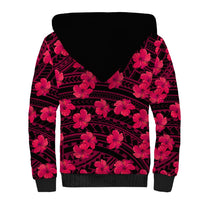Polynesian Pride Hawaii Style With Hibiscus Sherpa Hoodie Pink - Wonder Print Shop