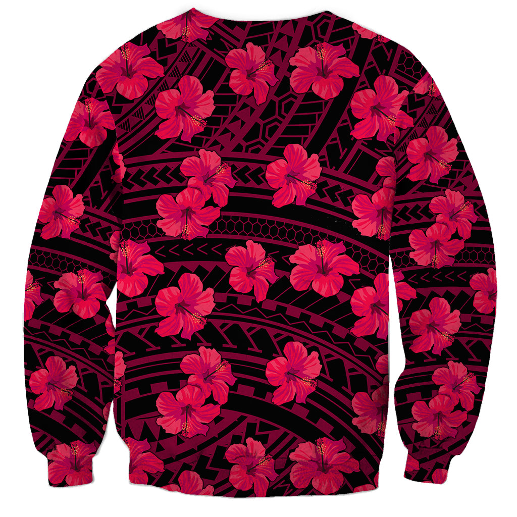 Polynesian Pride Hawaii Style With Hibiscus Sweatshirt Pink - Wonder Print Shop
