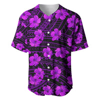 Polynesian Pride Hawaii Style With Hibiscus Baseball Jersey Purple LT9 - Wonder Print Shop