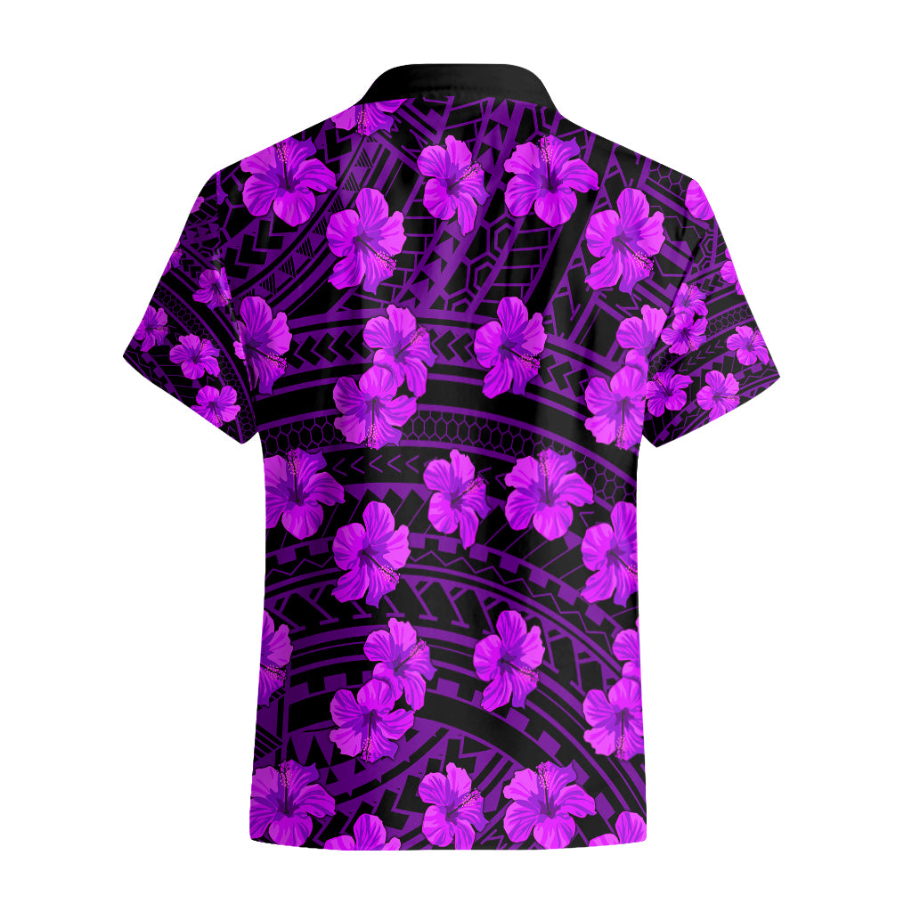 Polynesian Pride Hawaii Style With Hibiscus Hawaiian Shirt Purple - Wonder Print Shop