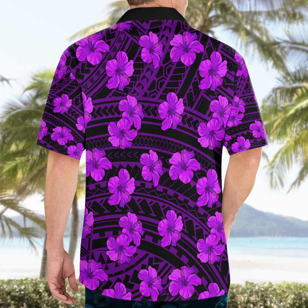 Polynesian Pride Hawaii Style With Hibiscus Hawaiian Shirt Purple - Wonder Print Shop