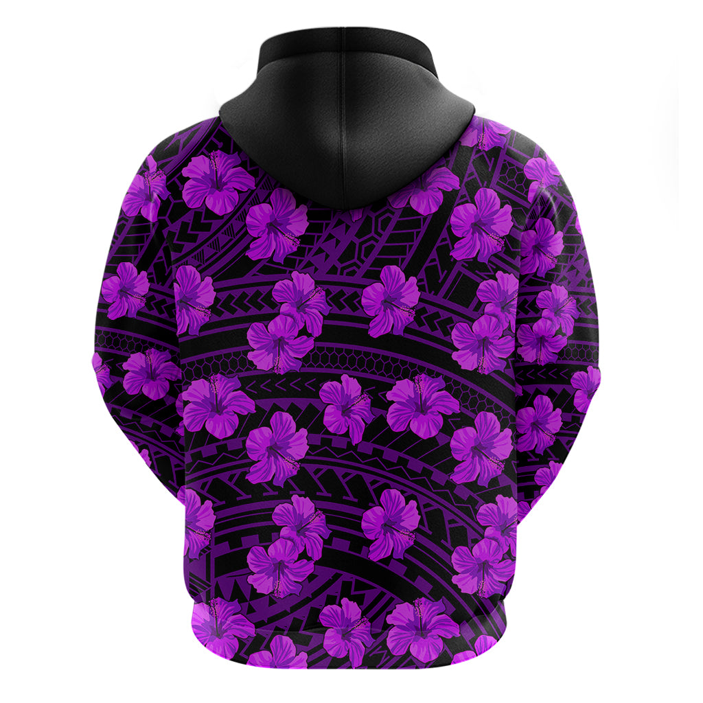 Polynesian Pride Hawaii Style With Hibiscus Hoodie Purple - Wonder Print Shop