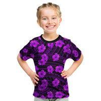 Polynesian Pride Hawaii Style With Hibiscus Kid T Shirt Purple - Wonder Print Shop