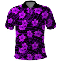 Polynesian Pride Hawaii Style With Hibiscus Polo Shirt Purple - Wonder Print Shop