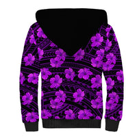 Polynesian Pride Hawaii Style With Hibiscus Sherpa Hoodie Purple - Wonder Print Shop