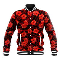 Polynesian Pride Hawaii Style With Hibiscus Baseball Jacket Red LT9 - Wonder Print Shop