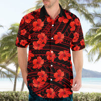 Polynesian Pride Hawaii Style With Hibiscus Hawaiian Shirt Red - Wonder Print Shop