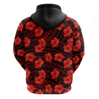 Polynesian Pride Hawaii Style With Hibiscus Hoodie Red - Wonder Print Shop