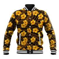 Polynesian Pride Hawaii Style With Hibiscus Baseball Jacket Yellow LT9 - Wonder Print Shop