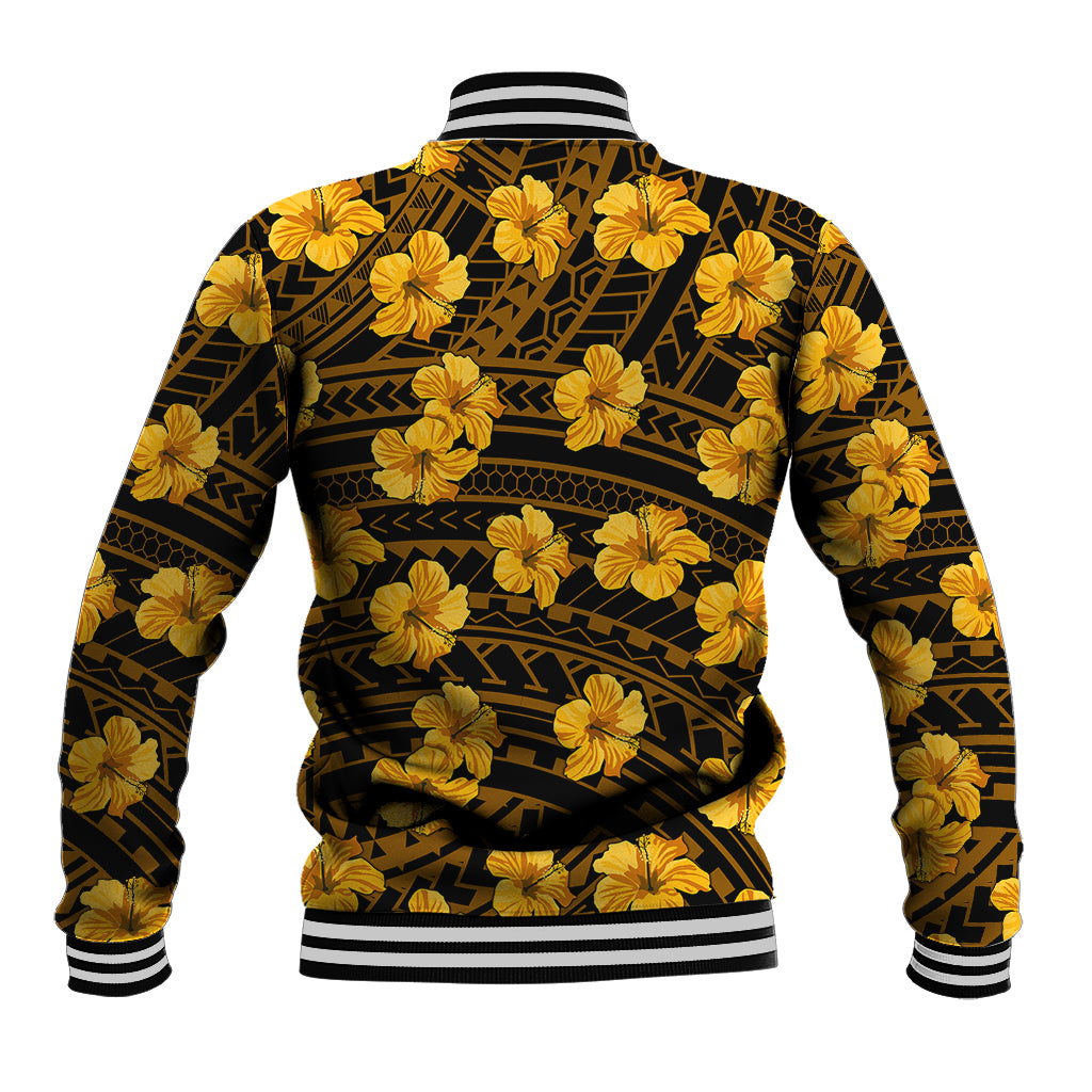 Polynesian Pride Hawaii Style With Hibiscus Baseball Jacket Yellow LT9 - Wonder Print Shop