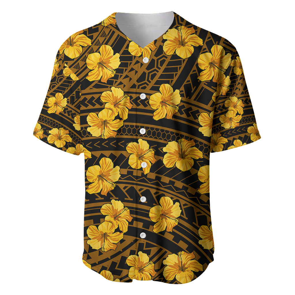 Polynesian Pride Hawaii Style With Hibiscus Baseball Jersey Yellow LT9 - Wonder Print Shop