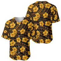 Polynesian Pride Hawaii Style With Hibiscus Baseball Jersey Yellow LT9 - Wonder Print Shop