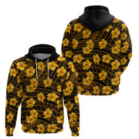 Polynesian Pride Hawaii Style With Hibiscus Hoodie Yellow - Wonder Print Shop