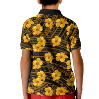 Polynesian Pride Hawaii Style With Hibiscus Polo Shirt for Kid Yellow - Wonder Print Shop
