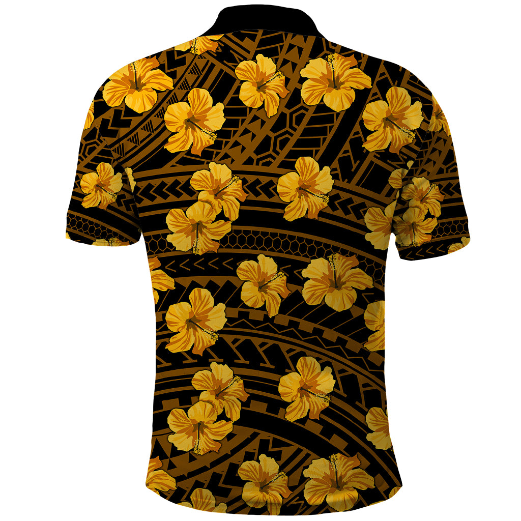 Polynesian Pride Hawaii Style With Hibiscus Polo Shirt Yellow - Wonder Print Shop