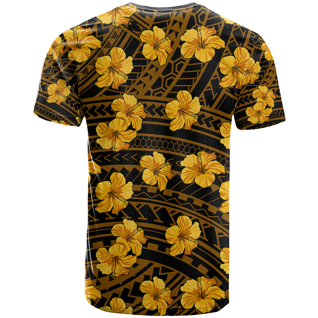 Polynesian Hawaii Style With Hibiscus T Shirt Yellow - Wonder Print Shop