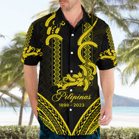 Philippines Independence Day Hawaiian Shirt Pechera With Side Barong Patterns - Wonder Print Shop