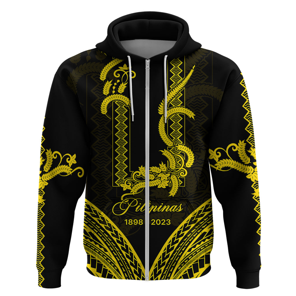 Philippines Independence Day Hoodie Pechera With Side Barong Patterns - Wonder Print Shop