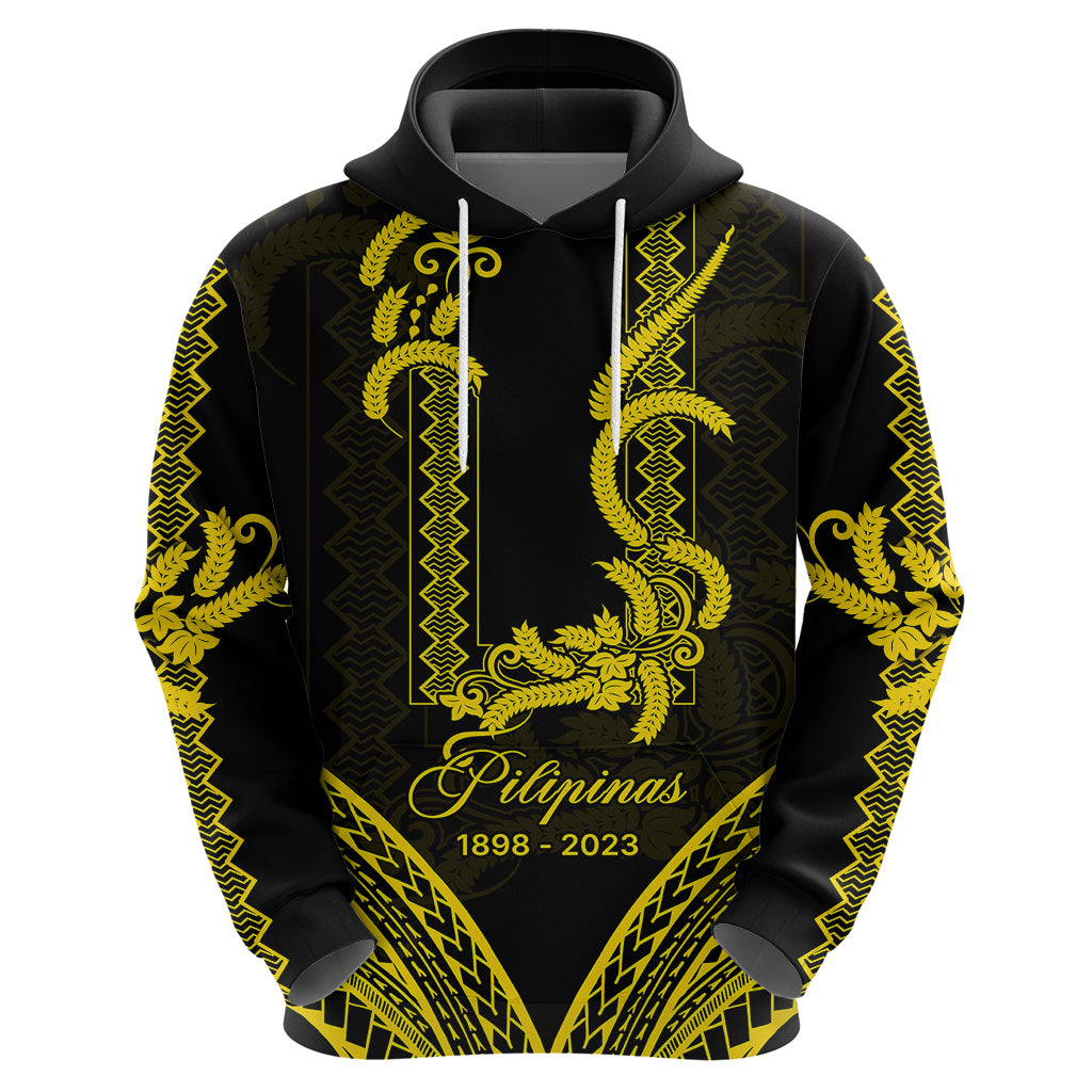 Philippines Independence Day Hoodie Pechera With Side Barong Patterns - Wonder Print Shop