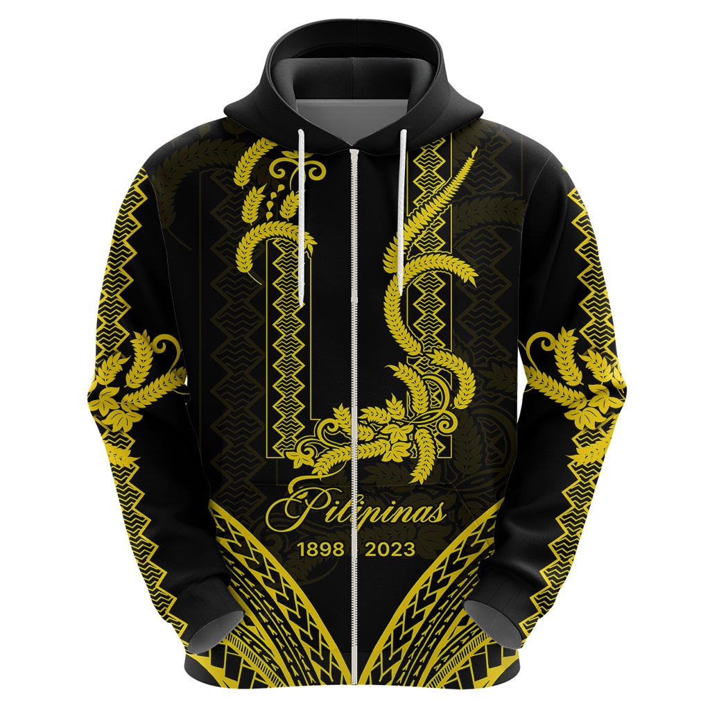 Philippines Independence Day Hoodie Pechera With Side Barong Patterns - Wonder Print Shop