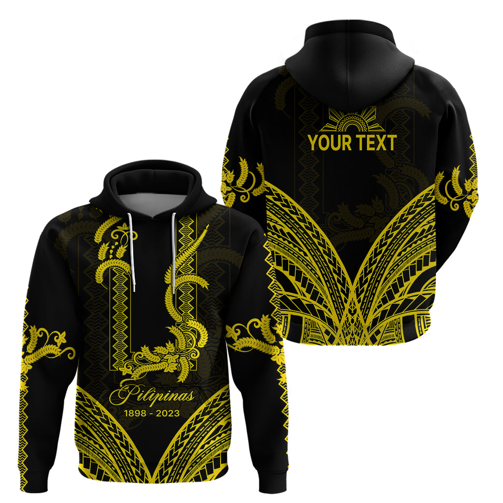 Custom Philippines Independence Day Hoodie Pechera With Side Barong Patterns - Wonder Print Shop