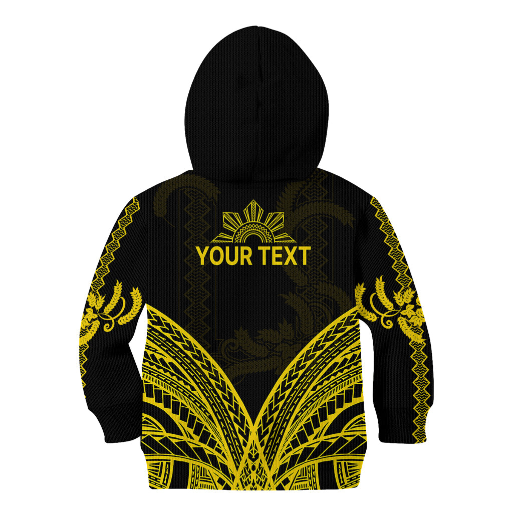 Personalised Philippines Independence Day Kid Hoodie Pechera With Side Barong Patterns - Wonder Print Shop